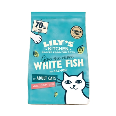 Lily's Kitchen White Fish / Salmon zalm vis kattenvoer droog 800 gram