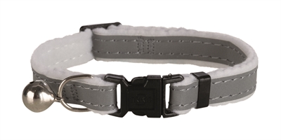 TRIXIE Halsband Kat Reflecterend - Reflecterende lijn, Belletje, Clicksluiting - Assorti - Traploos verstelbaar