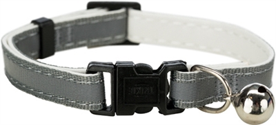 TRIXIE Halsband Junior Kat Kitten Reflecterend - Reflecterende streep, belletje, clicksluiting - Assorti - Verstelbaar