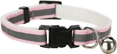 TRIXIE Halsband Junior Kat Kitten Reflecterend - Reflecterende streep, belletje, clicksluiting - Assorti - Verstelbaar