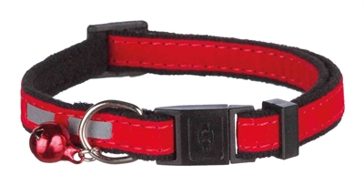 TRIXIE Halsband kat Safer Life Fluweel Reflecterend - Reflecterend, fluweellook, belletje - Assorti - Ver