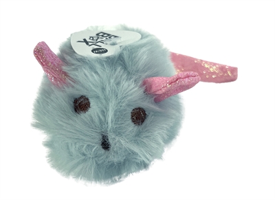 FOFOS Pluche muis kattenspeelgoed Met glitterstaart & belletje - Assorti - 14,5x6x6 cm