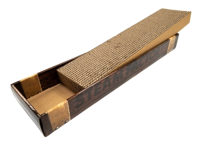 CROCI Krabplank Homedecor Wenge Houtprint dubbelzijdig met kattenkruid - Donkerbruin - 48x12,5x5 cm