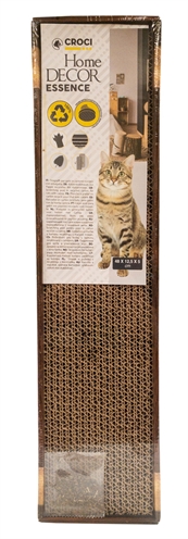 CROCI Krabplank Homedecor Wenge Houtprint dubbelzijdig met kattenkruid - Donkerbruin - 48x12,5x5 cm