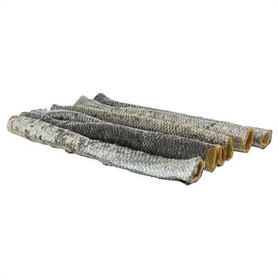 TRIXIE Zalmhuidrolletjes Gedroogd 100% zalmhuid, Rolletjes voor kauwen, Hoog eiwit 70% - Naturel -