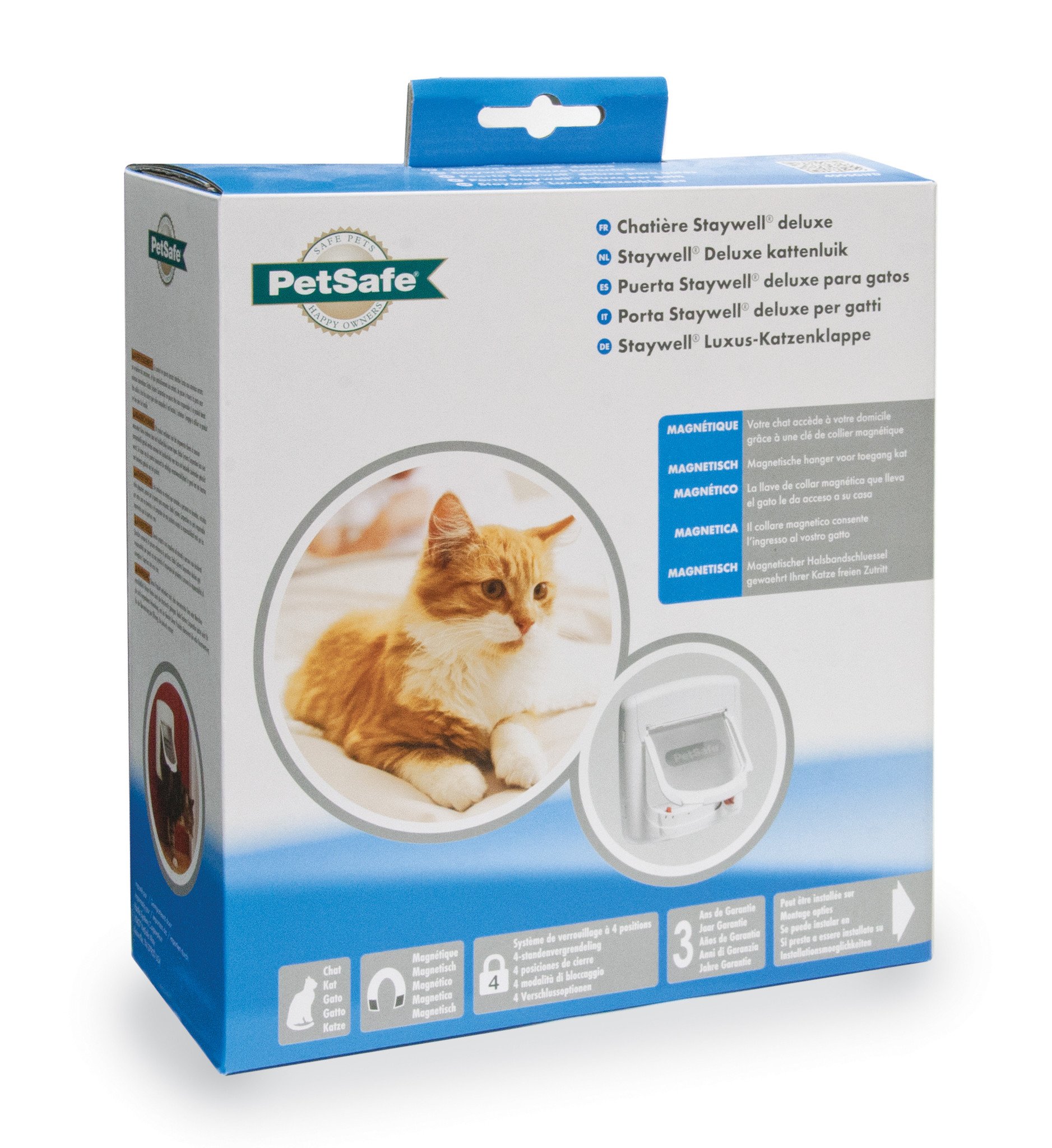 PetSafe Kattenluik Staywell® Deluxe Magnetisch Wit – Dierenaccessoires