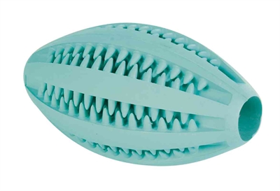 TRIXIE DENTA FUN RUGBY BAL RUBBER MUNTSMAAK