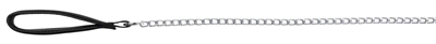 TRIXIE HONDENRIEM KETTING MET NYLON HANDVAT ZWART
