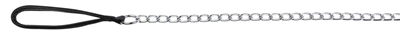 TRIXIE HONDENRIEM KETTING MET NYLON HANDVAT ZWART