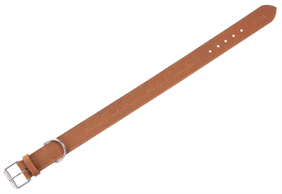 TRIXIE HALSBAND HOND RUSTIC VETLEER HEARTBEAT BRUIN
