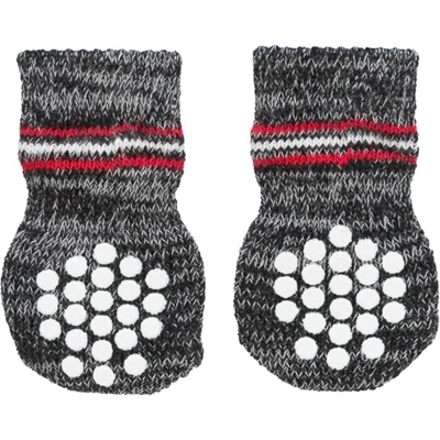 TRIXIE HONDENSOKKEN ANTI-SLIP GRIJS