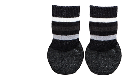 TRIXIE HONDENSOKKEN ANTI-SLIP MET RUBBERLAAG RONDOM ZWART