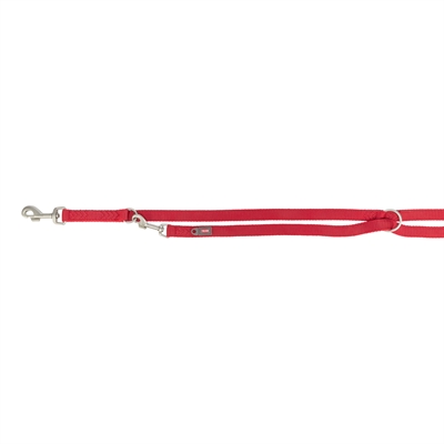 TRIXIE HONDENRIEM PREMIUM VERSTELBAAR TWEELAAGS ROOD