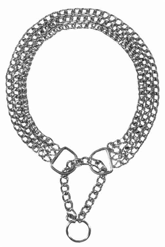 TRIXIE HALSBAND HOND HALF-SLIP KETTING MET 3 RIJEN