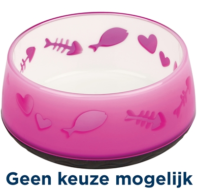 TRIXIE VOERBAK / WATERBAK VIS / HART KUNSTSTOF / RUBBERRING ASSORTI