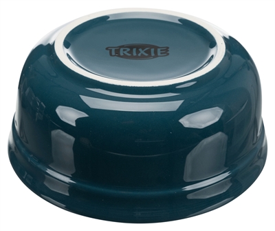 TRIXIE VOERBAK SET KERAMIEK  /  METAAL PETROL / GRIJS