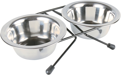 TRIXIE VOER / WATERBAK-SET RVS / METAAL
