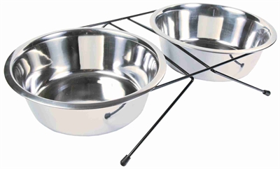 TRIXIE VOER / WATERBAK-SET RVS / METAAL
