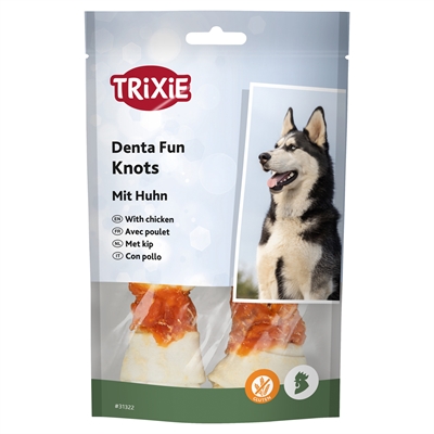 TRIXIE DENTA FUN KNOTTED CHICKEN CHEWING BONES