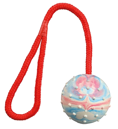 TRIXIE NATUURRUBBER BAL AAN KOORD ASSORTI