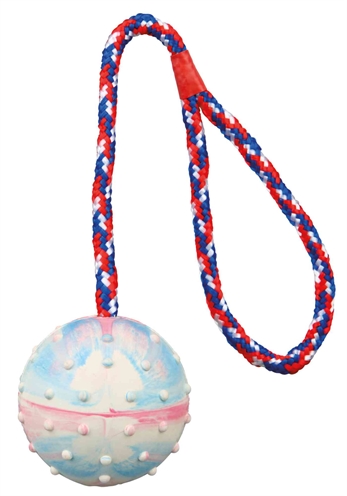 TRIXIE NATUURRUBBER BAL AAN KOORD ASSORTI