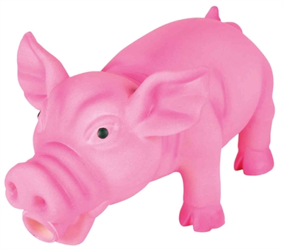TRIXIE LATEX / POLYESTERVLIES VARKEN MET DIERENGELUID  ASSORTI