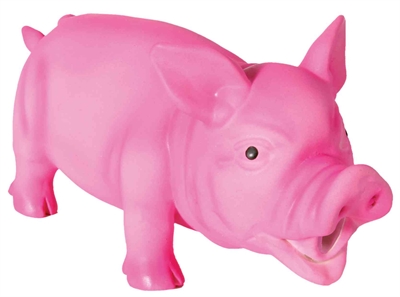 TRIXIE LATEX / POLYESTERVLIES VARKEN MET DIERENGELUID  ASSORTI