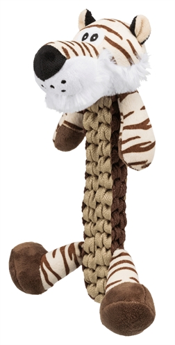 TRIXIE PLUCHE / POLYESTER TIJGER MET GEVLOCHTEN LIJF EN GELUID