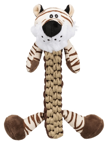 TRIXIE PLUCHE / POLYESTER TIJGER MET GEVLOCHTEN LIJF EN GELUID
