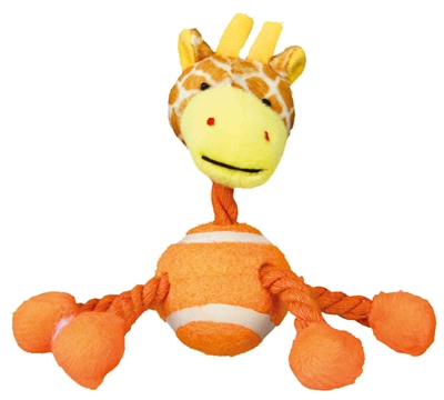 TRIXIE PLUCHE DIER MET TOUW EN TENNISBAL ASSORTI