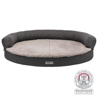 TRIXIE VITAL SOFA BENDSON ORTHOPEDISCH OVAAL DONKERGRIJS / LICHTGRIJS