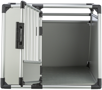 TRIXIE VERVOERSBOX ALUMINIUM ZILVER / LICHTGRIJS