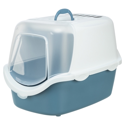 TRIXIE KATTENBAK VICO OPEN TOP MET KAP BLAUW GRIJS / WIT