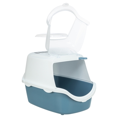 TRIXIE KATTENBAK VICO OPEN TOP MET KAP BLAUW GRIJS / WIT
