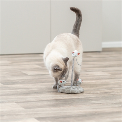 TRIXIE MUIZEN OP SPIRAALVEREN PLUCHE MET CATNIP
