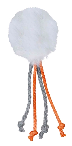 TRIXIE BAL MET TOUWTJES PLUCHE MET KATTENMUNT ASSORTI