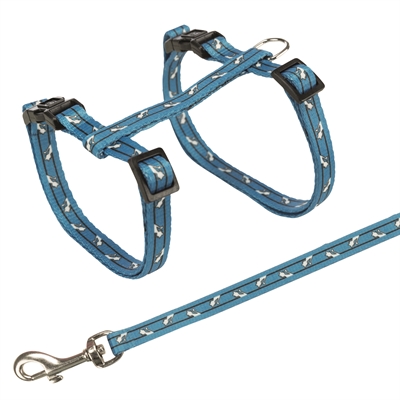 TRIXIE KATTENTUIG MET RIEM KATTENMOTIEF ASSORTI