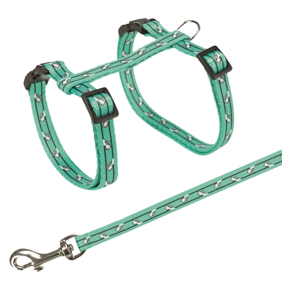 TRIXIE KATTENTUIG MET RIEM KATTENMOTIEF ASSORTI