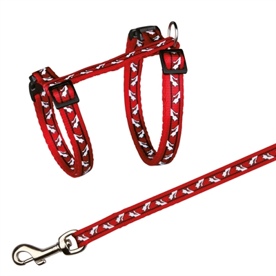 TRIXIE KATTENTUIG MET RIEM KATTENMOTIEF ASSORTI