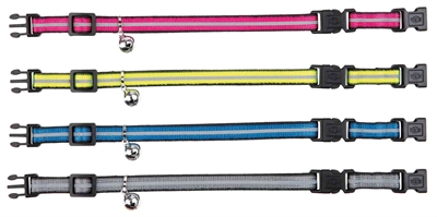 TRIXIE KATTENHALSBAND MET 2 SLUITINGEN REFLECTEREND  ASSORTI