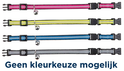 TRIXIE KATTENHALSBAND MET 2 SLUITINGEN REFLECTEREND  ASSORTI