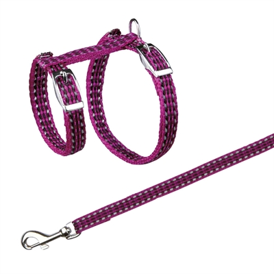 TRIXIE KATTENTUIG MET RIEM METALEN GESPEN REFLECTEREND ASSORTI