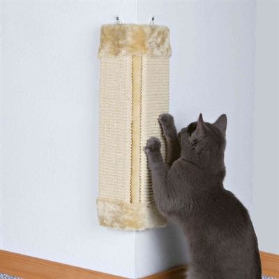 TRIXIE KRABPLANK HOEK SISALTAPIJT / PLUCHE MET CATNIP NATUREL / BEIGE