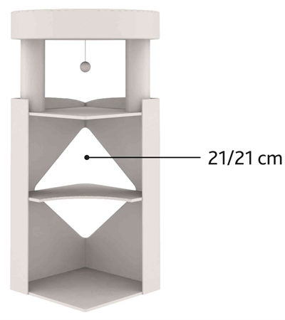 TRIXIE CAT TOWER ARMA GRIJS / WIT