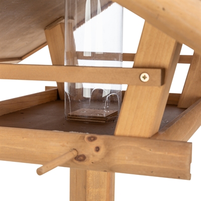 TRIXIE NATURA VOEDERHUIS MET STANDAARD EN SILO GRENENHOUT BRUIN