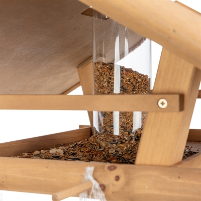 TRIXIE NATURA VOEDERHUIS MET STANDAARD EN SILO GRENENHOUT BRUIN