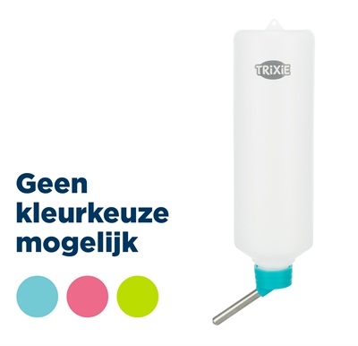 TRIXIE DRINKFLES KUNSTSTOF MET DRAADBEUGEL ASSORTI