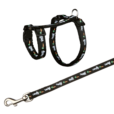 TRIXIE TUIG MET RIEM KONIJNEN HAAS-WORTEL-MOTIEF ASSORTI
