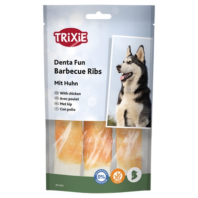 TRIXIE DENTA FUN CHICKEN CHEWING BARBECUE RIBS