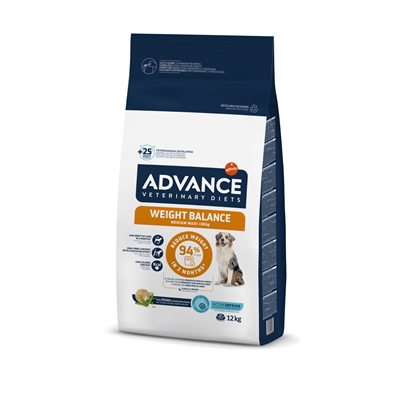 Advance Veterinary Diet Weight Balance Poids aliment diététique pour chien croquettes 12 kg